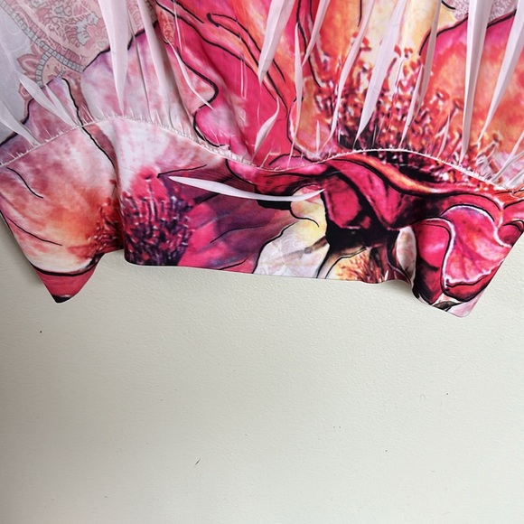 Dressbarn Floral Lace Tropical Blouse Women’s Size Large multicolor - Picture 6 of 8